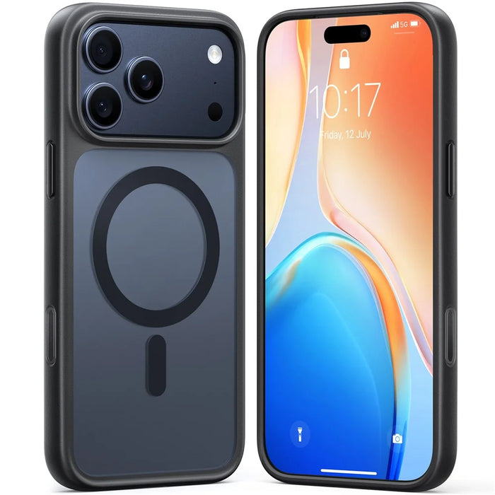 TORRAS Guardian-Mag Series For iPhone 17 Pro Case Magnetic Matte PC + TPU Phone Cover - Black - 1