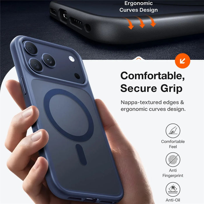TORRAS Guardian-Mag Series For iPhone 17 Pro Max Case Magnetic Matte PC + TPU Phone Cover - Dark Blue - 6