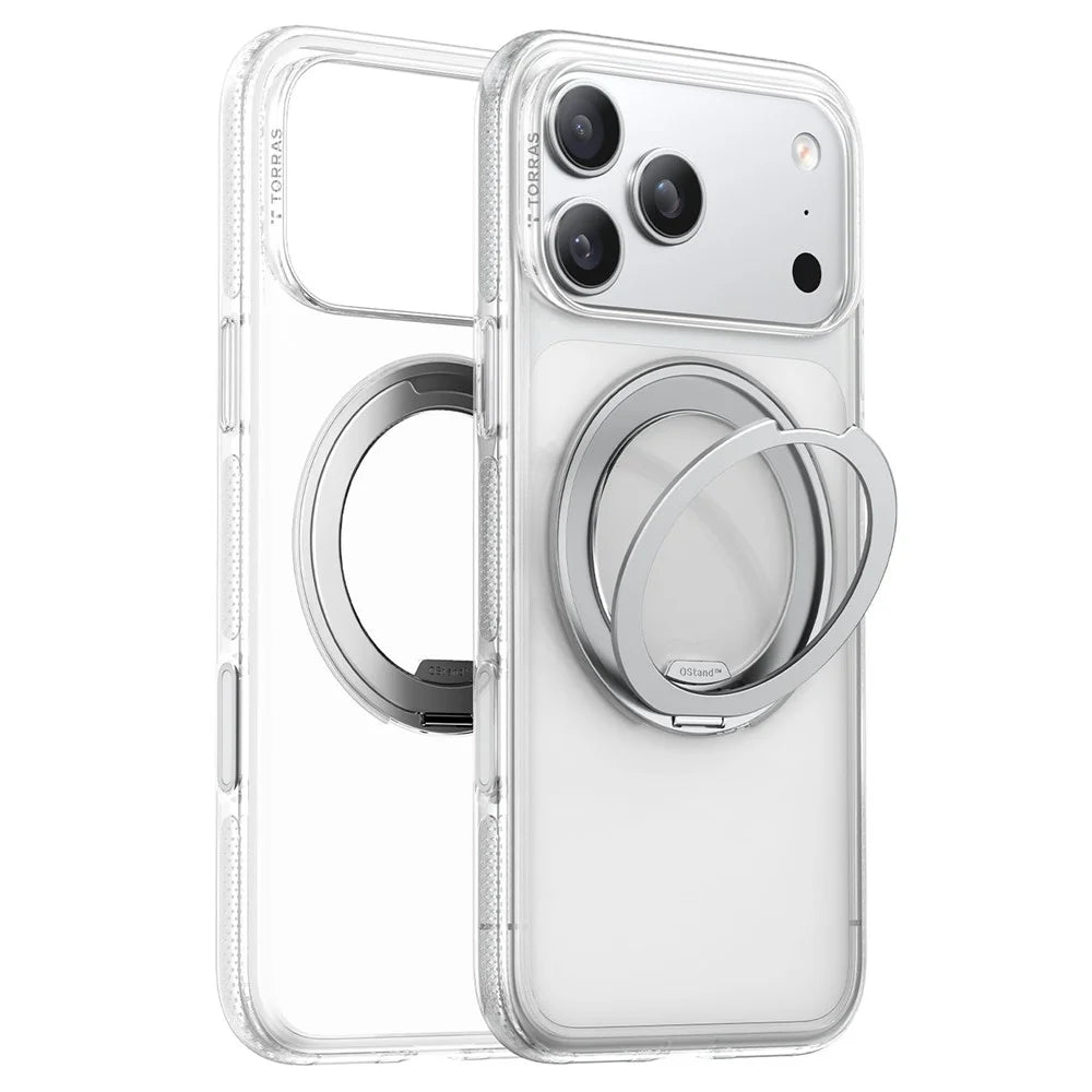 TORRAS Ostand O3 Fitness Series For iPhone 17 Pro Max Case Compatible with MagSafe TPU PC Kickstand Phone Cover - Transparent - 2