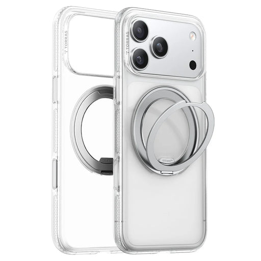 TORRAS Ostand O3 Fitness Series For iPhone 17 Pro Max Case Compatible with MagSafe TPU PC Kickstand Phone Cover - Transparent - 2