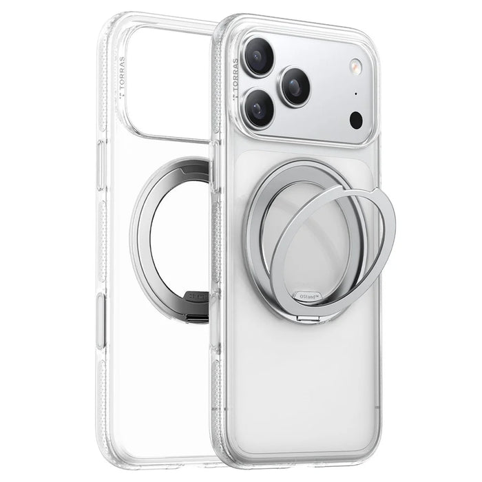 TORRAS Ostand O3 Fitness Series For iPhone 17 Pro Max Case Compatible with MagSafe TPU PC Kickstand Phone Cover - Transparent - 2