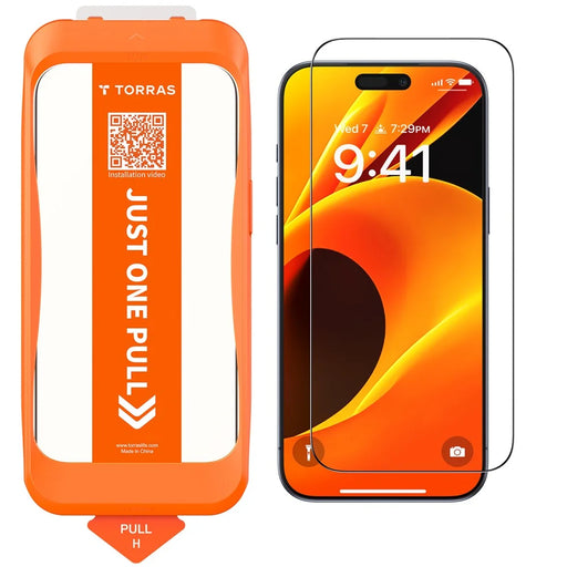 TORRAS Glassgo For iPhone 17 Screen Protector Tempered Glass HD Film with Automatic Dust Removal Tool - 1