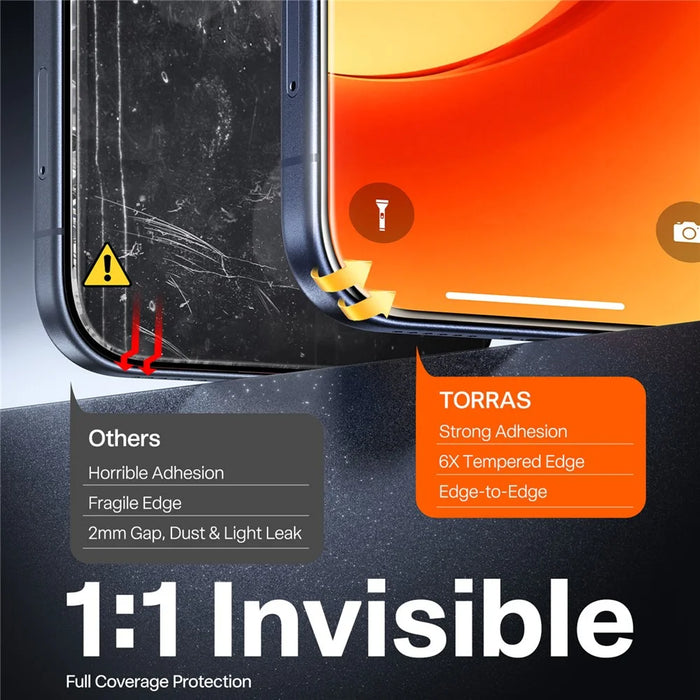 TORRAS Glassgo For iPhone 17 Pro Screen Protector Tempered Glass HD Film with Automatic Dust Removal Tool - 6