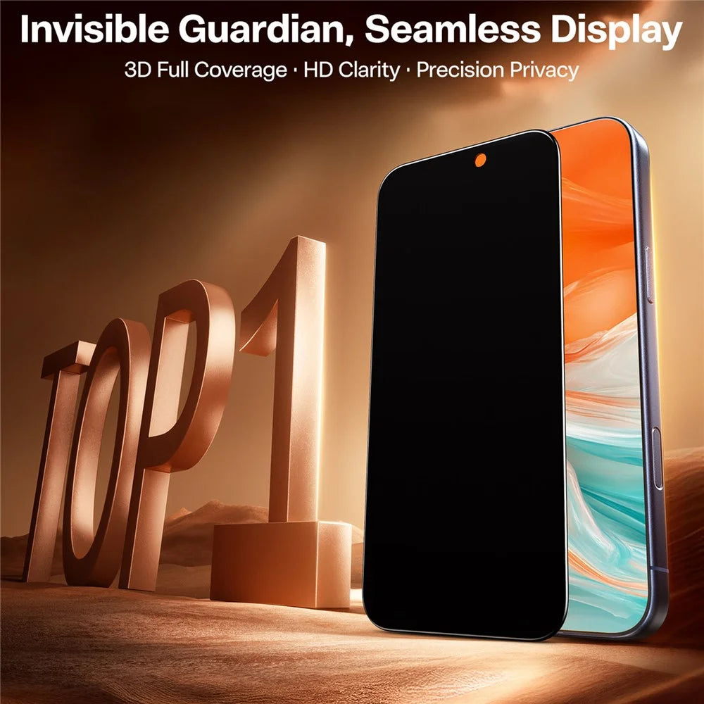TORRAS Glassgo For iPhone 17 Pro Max Anti Spy Screen Protector Tempered Glass Private Film with Auto-Align Frame - 2