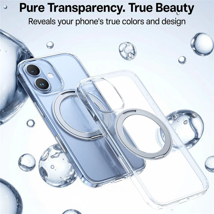 TORRAS Ostand O1 Guardian Series For iPhone 17 Magnetic Case Rotating Kickstand TPU + PC Phone Cover - Transparent - 5