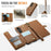 CASEME For Samsung Galaxy Z Fold7 5G Case with RFID Blocking 5 Card Slots  C22 Leather Back Cover - Brown - 2