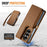 CASEME For Samsung Galaxy Z Fold7 5G Case with RFID Blocking 5 Card Slots  C22 Leather Back Cover - Brown - 3