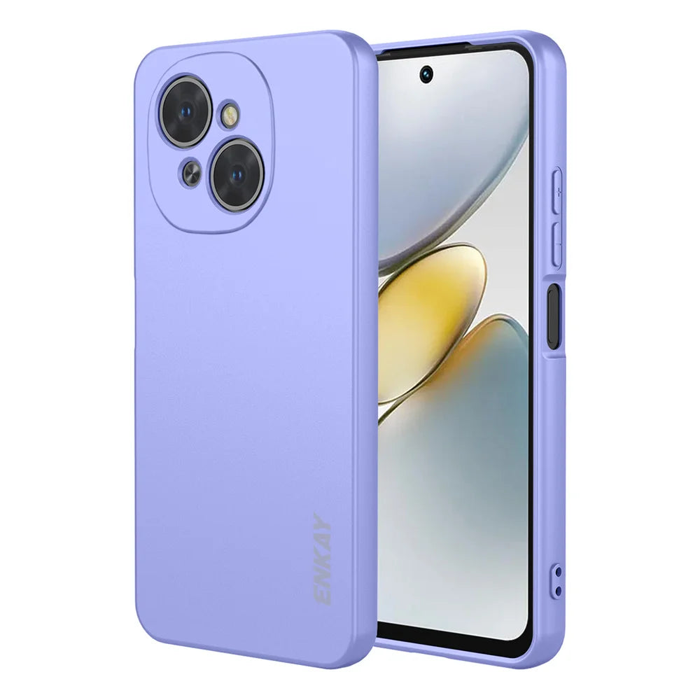 ENKAY HAT PRINCE For TECNO Pop 9 4G / TECNO Spark Go 1 Silicone Case   Straight Edge Cell Phone Back Cover - Purple - 1