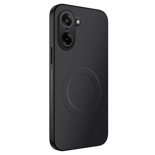 WANLONFENG For OnePlus Ace 5 Racing 5G / OnePlus Nord CE5 5G Magnetic Case  TQ Series Carbon Fiber Texture PC TPU Phone Cover - Black - 1