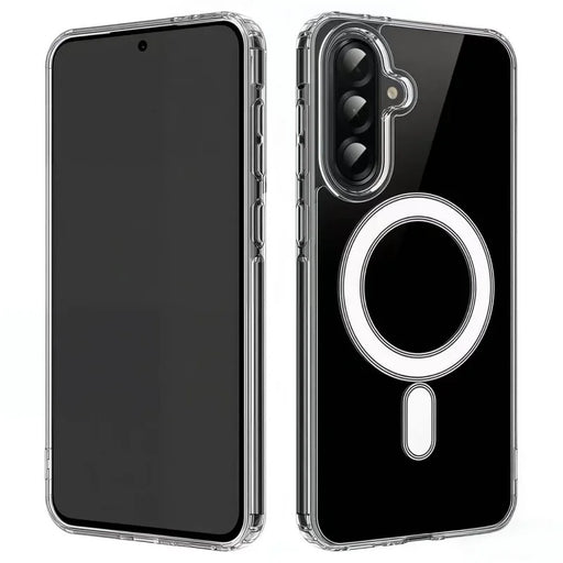 WANLONFENG For Samsung Galaxy A16 4G / Galaxy A16 5G Clear Case  LM1 Series Magnetic Case with 2Pcs Screen Films (Big Lens Hole) - Transparent - 2