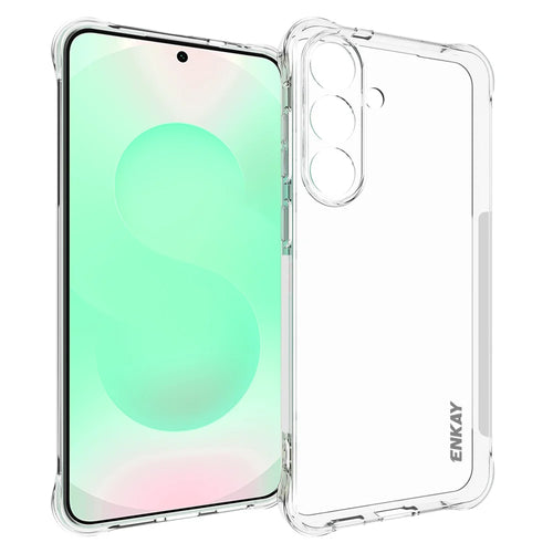 ENKAY HAT PRINCE For Samsung Galaxy S25 FE Clear Phone Case   Shockproof Anti-slip TPU Cover - Transparent - 1