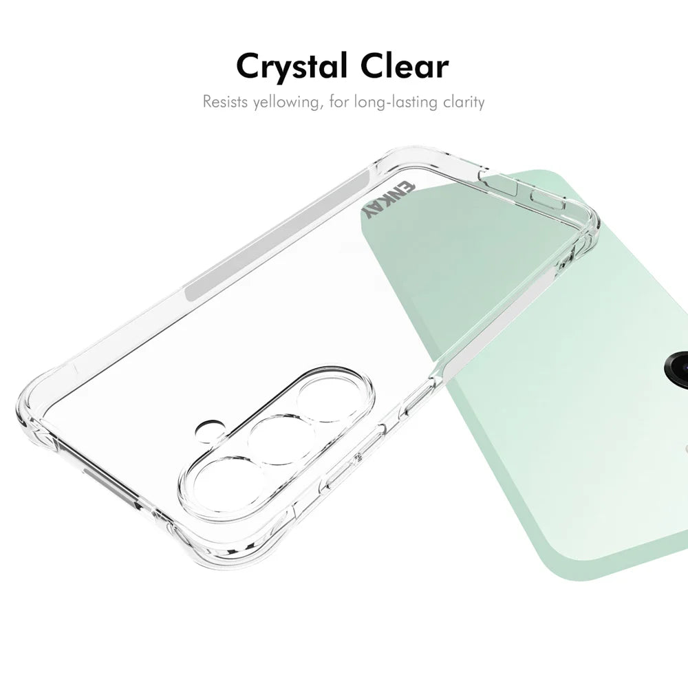 ENKAY HAT PRINCE For Samsung Galaxy S25 FE Clear Phone Case   Shockproof Anti-slip TPU Cover - Transparent - 5