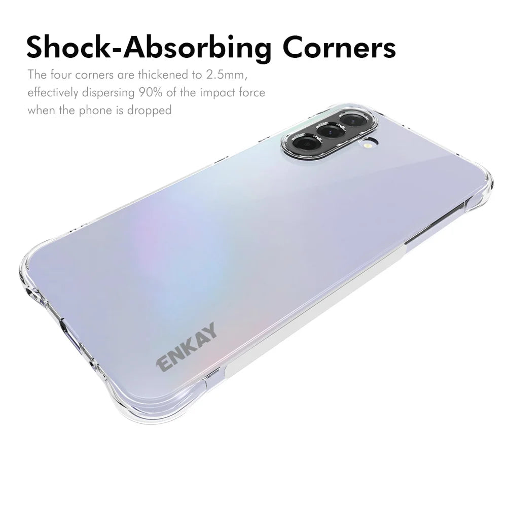 ENKAY HAT PRINCE For Samsung Galaxy A17 5G / A17 4G / A26 5G / A16 5G / A16 4G Clear Phone Case   Shockproof Anti-slip TPU Cover - Transparent - 2