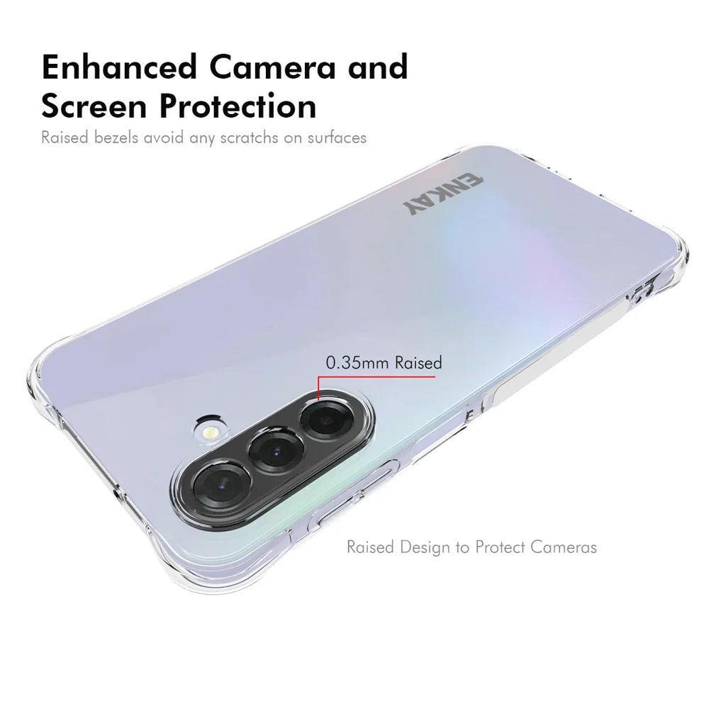 ENKAY HAT PRINCE For Samsung Galaxy A17 5G / A17 4G / A26 5G / A16 5G / A16 4G Clear Phone Case   Shockproof Anti-slip TPU Cover - Transparent - 3