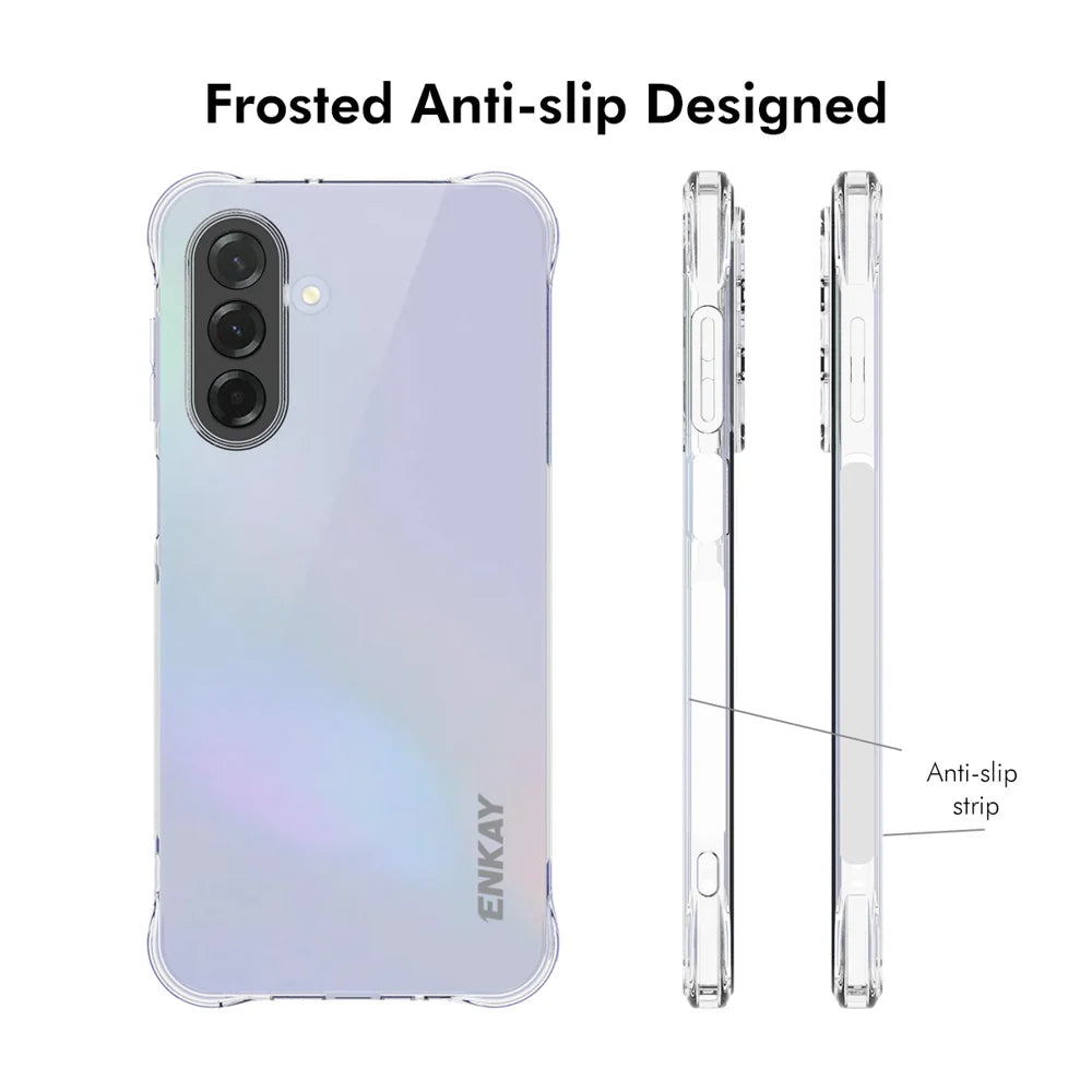 ENKAY HAT PRINCE For Samsung Galaxy A17 5G / A17 4G / A26 5G / A16 5G / A16 4G Clear Phone Case   Shockproof Anti-slip TPU Cover - Transparent - 4