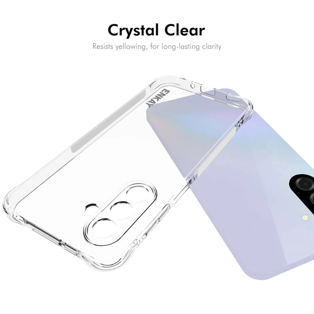 ENKAY HAT PRINCE For Samsung Galaxy A17 5G / A17 4G / A26 5G / A16 5G / A16 4G Clear Phone Case   Shockproof Anti-slip TPU Cover - Transparent - 5