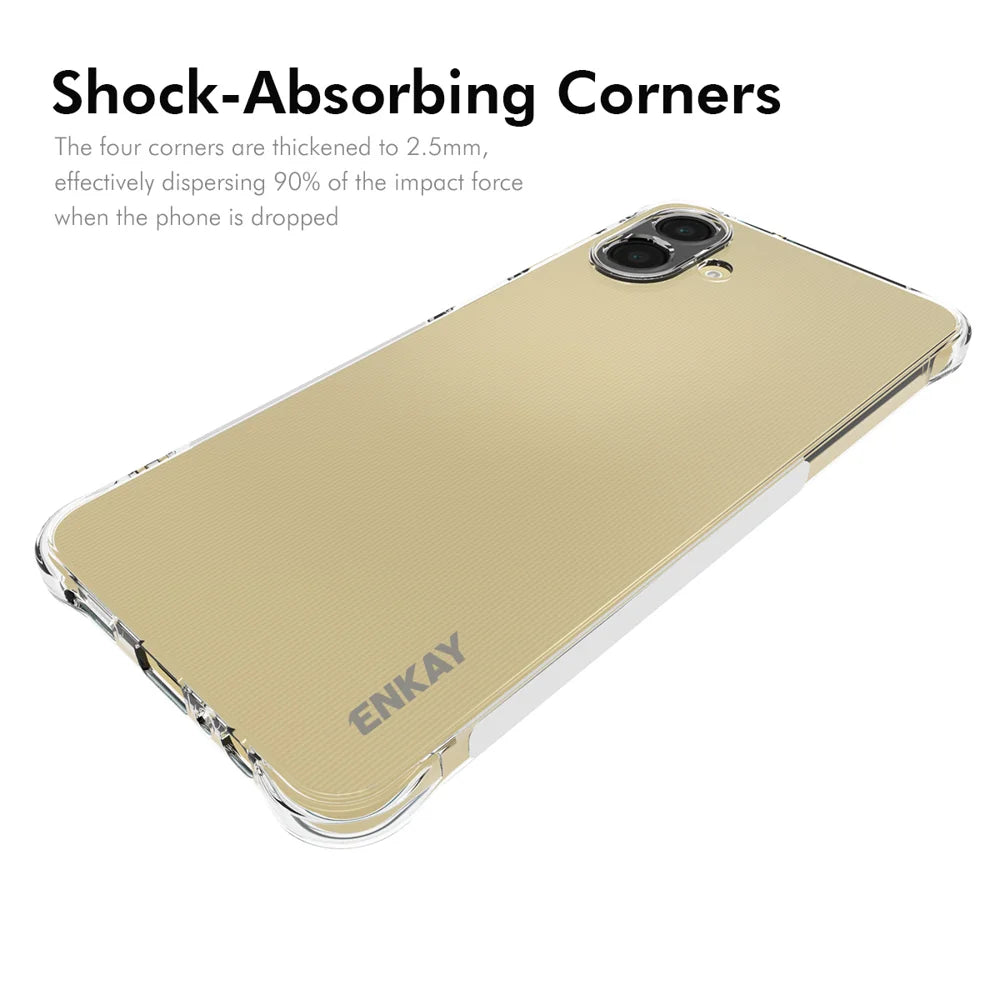 ENKAY HAT PRINCE For Samsung Galaxy A07 4G Clear Phone Case   Shockproof Anti-slip TPU Cover - Transparent - 2