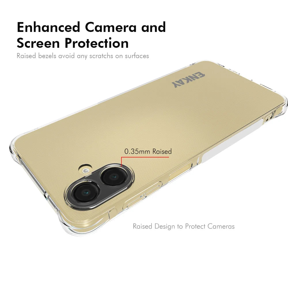 ENKAY HAT PRINCE For Samsung Galaxy A07 4G Clear Phone Case   Shockproof Anti-slip TPU Cover - Transparent - 3