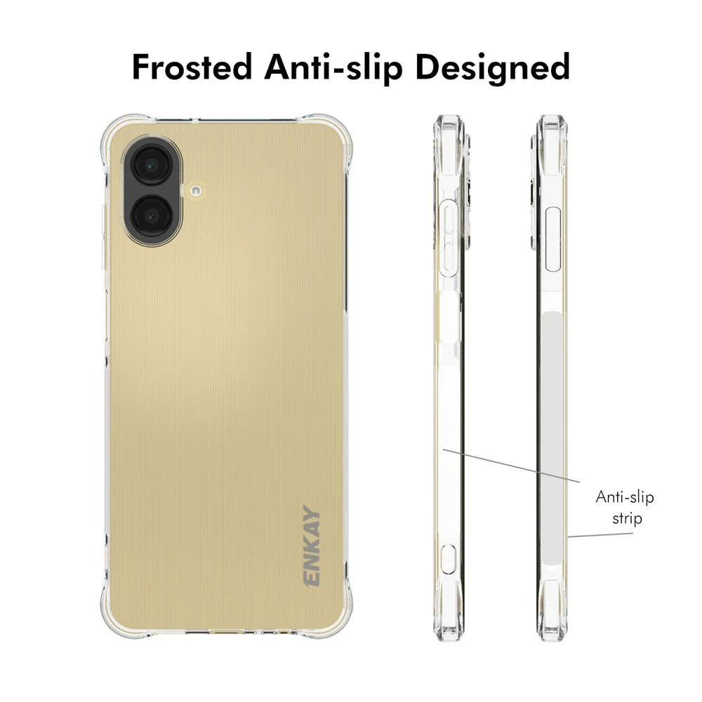 ENKAY HAT PRINCE For Samsung Galaxy A07 4G Clear Phone Case   Shockproof Anti-slip TPU Cover - Transparent - 4