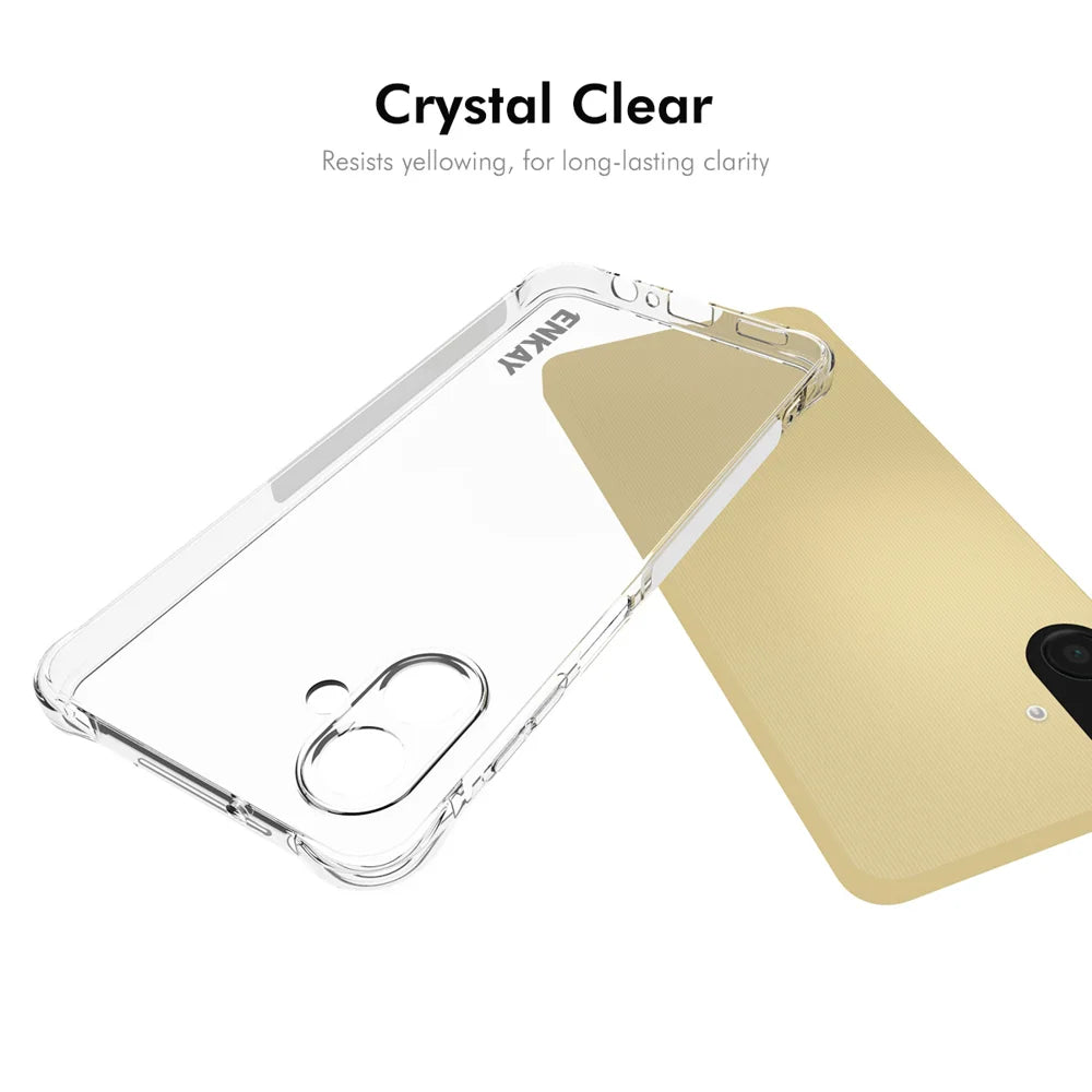 ENKAY HAT PRINCE For Samsung Galaxy A07 4G Clear Phone Case   Shockproof Anti-slip TPU Cover - Transparent - 5
