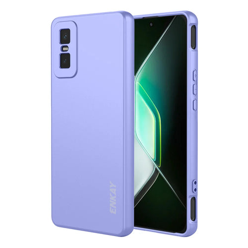 ENKAY HAT PRINCE For Infinix GT 30 Pro 5G Silicone Case   Straight Edge Cell Phone Back Cover - Purple - 1