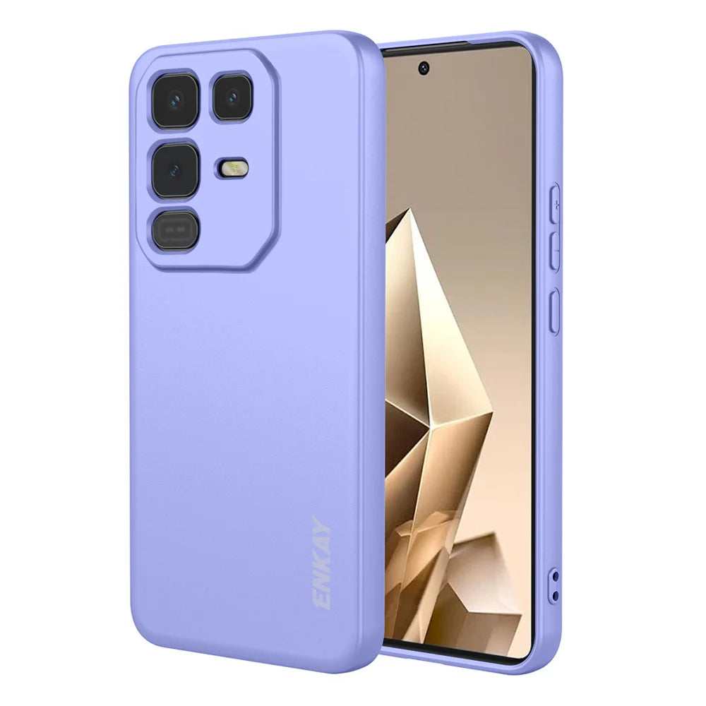 ENKAY HAT PRINCE For Infinix Note 50 Pro 4G / Infinix Note 50 4G Silicone Case   Straight Edge Cell Phone Back Cover - Purple - 1