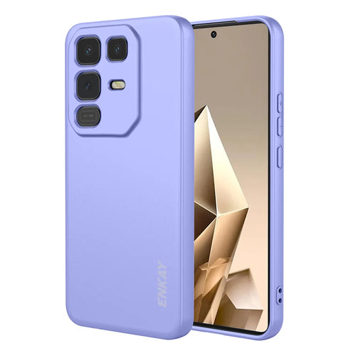ENKAY HAT PRINCE For Infinix Note 50 Pro 4G / Infinix Note 50 4G Silicone Case   Straight Edge Cell Phone Back Cover - Purple - 1