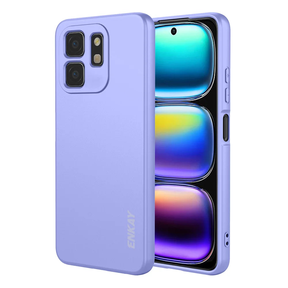 ENKAY HAT PRINCE For Infinix Smart 9 4G / Infinix Smart 9 HD 4G / Infinix Hot 50i 4G Silicone Case   Straight Edge Cell Phone Back Cover - Purple - 1