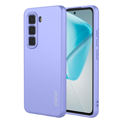 ENKAY HAT PRINCE For Infinix Hot 50 Pro 4G Silicone Case   Straight Edge Cell Phone Back Cover - Purple - 1