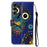 For Sony Xperia 1 VII Case Pattern Leather Wallet Phone Cover with Strap - Blue Owl - 2