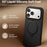 TORRAS Ostand Q3 Silicone Series For iPhone 17 Pro Case Kickstand Liquid Silicone + PC Phone Cover Compatible with MagSafe - Black - 3