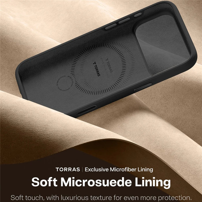 TORRAS Ostand Q3 Silicone Series For iPhone 17 Pro Case Kickstand Liquid Silicone + PC Phone Cover Compatible with MagSafe - Black - 7