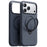 TORRAS Ostand Q3 Silicone Series For iPhone 17 Pro Max Case Magnetic Ring Kickstand Liquid Silicone + PC Phone Cover - Midnight Blue - 2