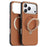 TORRAS Ostand Q3 VegSkin Series For iPhone 17 Pro Case Compatible with MagSafe Kickstand Phone Cover - Brown - 1