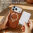 TORRAS Ostand Q3 VegSkin Series For iPhone 17 Pro Case Compatible with MagSafe Kickstand Phone Cover - Brown - 6