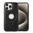 For iPhone 13 Pro Case Magnetic Kickstand PU Leather Coated PC + TPU Phone Cover - Black - 2