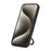 For iPhone 13 Pro Case Magnetic Kickstand PU Leather Coated PC + TPU Phone Cover - Black - 3