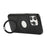 For iPhone 15 Pro Case Magnetic Kickstand PU Leather Coated PC + TPU Phone Cover - Black - 5