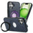 For iPhone 16 Case Magnetic Kickstand PU Leather Coated PC + TPU Phone Cover - Blue - 1