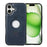 For iPhone 16 Case Magnetic Kickstand PU Leather Coated PC + TPU Phone Cover - Blue - 2
