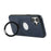 For iPhone 16 Case Magnetic Kickstand PU Leather Coated PC + TPU Phone Cover - Blue - 4