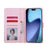For iPhone Air Case RFID Blocking Flower Leather Phone Cover with Wrist Strap - Rose Flower - 2