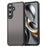 For Samsung Galaxy S25 FE Case Drop Proof Airbags Frosted Translucent PC + TPU Phone Back Cover - Black - 1