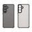 For Samsung Galaxy S25 FE Case Drop Proof Airbags Frosted Translucent PC + TPU Phone Back Cover - Black - 2