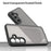 For Samsung Galaxy S25 FE Case Drop Proof Airbags Frosted Translucent PC + TPU Phone Back Cover - Black - 6