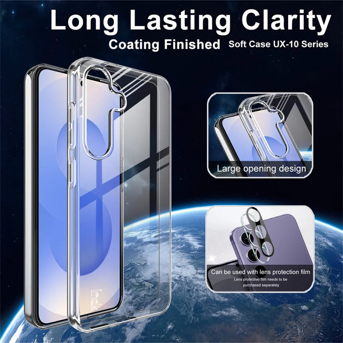 IMAK UX-10 Series For Samsung Galaxy S25 Clear Phone Case Soft TPU Mobile Back Cover - 3