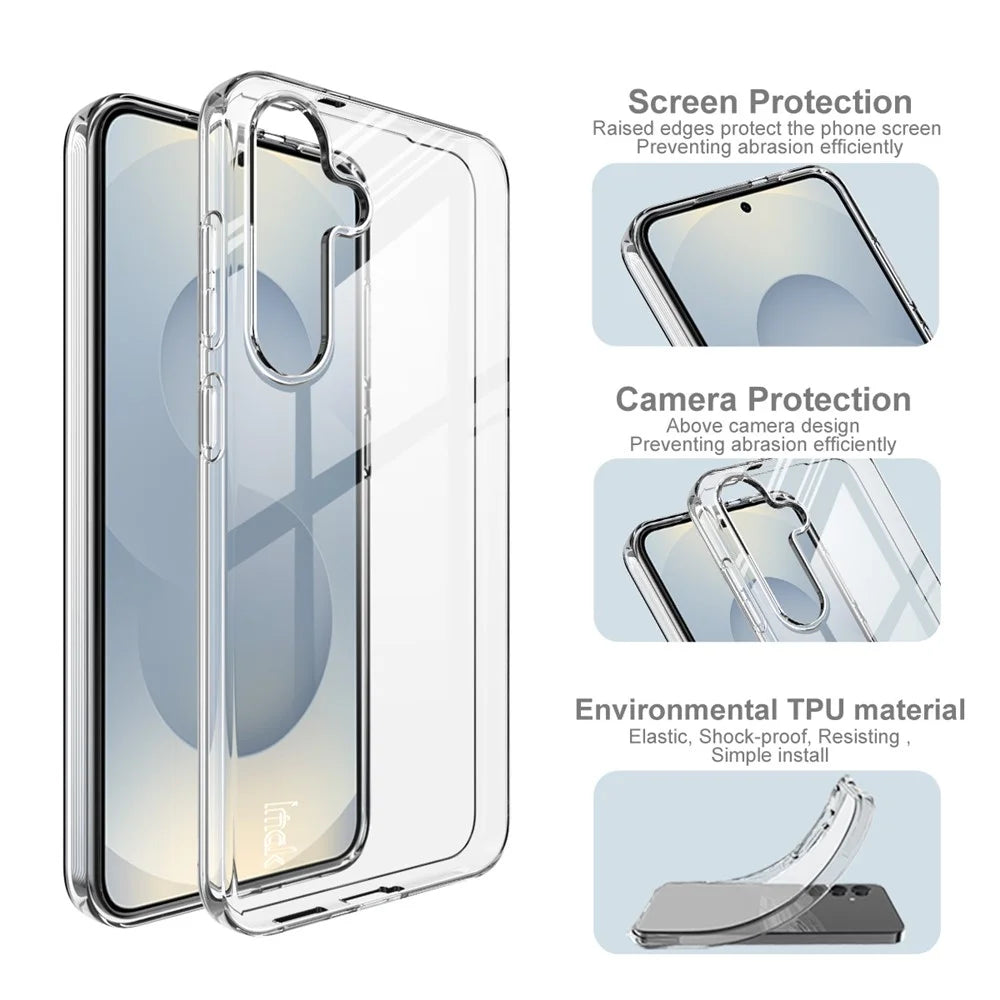 IMAK UX-10 Series For Samsung Galaxy S25+ Clear Phone Case Soft TPU Mobile Back Cover - 5
