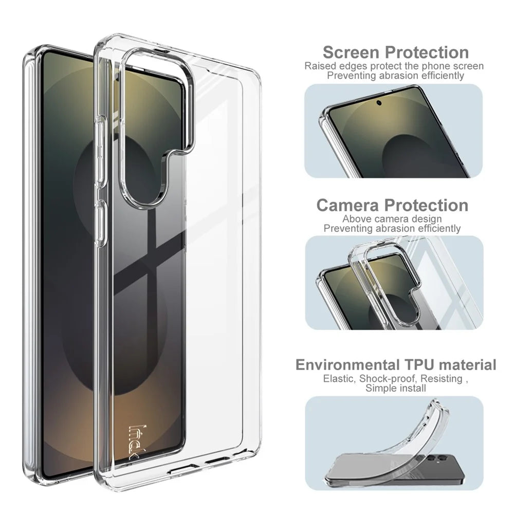 IMAK UX-10 Series For Samsung Galaxy S25 Ultra Phone Case Soft TPU Clear Mobile Back Cover - 5