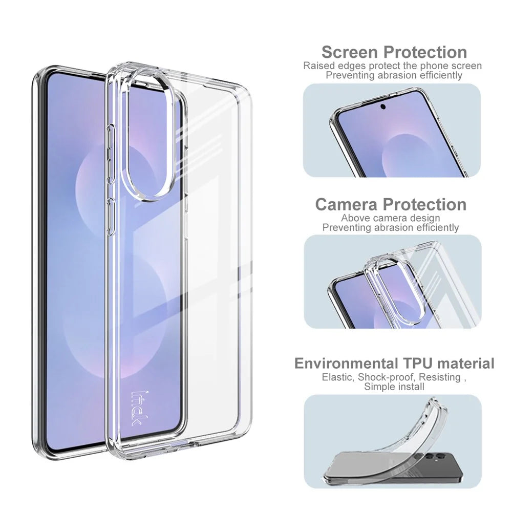 IMAK UX-10 Series For Samsung Galaxy S25 Edge Clear Phone Case Soft TPU Mobile Back Cover - 5