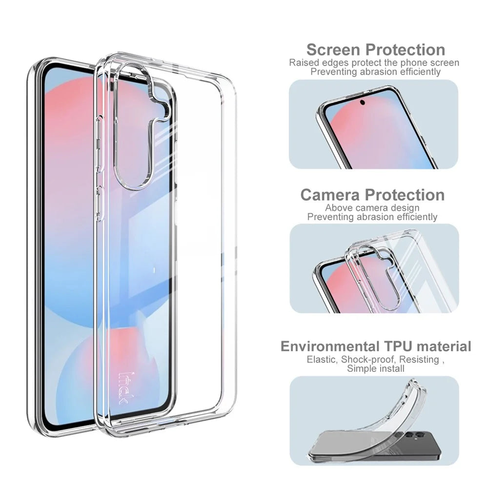 IMAK UX-10 Series For Samsung Galaxy S25 FE Clear Phone Case Soft TPU Mobile Back Cover - 5